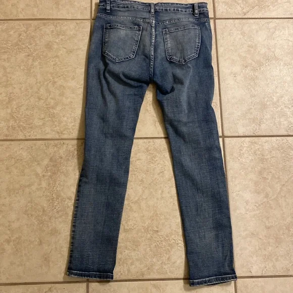 🌟DISTRESSED UNBRANDED SKINNY JEANS: SIZE 12 SEE MEASUREMENTS EUC - Picture 5 of 9